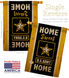 Home Sweet US Army - Military Americana Vertical Impressions Decorative Flags HG108450 Made In USA