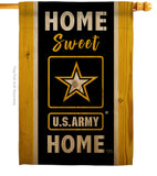 Home Sweet US Army - Military Americana Vertical Impressions Decorative Flags HG108450 Made In USA