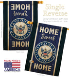 Home Sweet Navy - Military Americana Vertical Impressions Decorative Flags HG108451 Made In USA