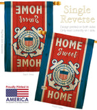 Home Sweet Coast Guard - Military Americana Vertical Impressions Decorative Flags HG108453 Made In USA