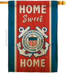 Home Sweet Coast Guard - Military Americana Vertical Impressions Decorative Flags HG108453 Made In USA