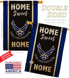 Home Sweet Air Force - Military Americana Vertical Impressions Decorative Flags HG108454 Made In USA