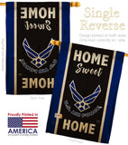 Home Sweet Air Force - Military Americana Vertical Impressions Decorative Flags HG108454 Made In USA