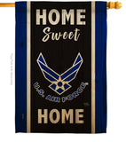 Home Sweet Air Force - Military Americana Vertical Impressions Decorative Flags HG108454 Made In USA