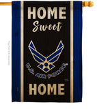 Home Sweet Air Force - Military Americana Vertical Impressions Decorative Flags HG108454 Made In USA