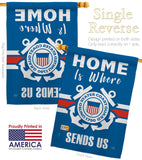 Home is Where Coast Guard - Military Americana Vertical Impressions Decorative Flags HG108459 Made In USA