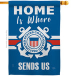 Home is Where Coast Guard - Military Americana Vertical Impressions Decorative Flags HG108459 Made In USA