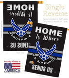 Home is Where Air Force - Military Americana Vertical Impressions Decorative Flags HG108460 Made In USA