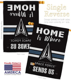 Home is Where Spece Force - Military Americana Vertical Impressions Decorative Flags HG108461 Made In USA