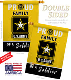 Proud Family Soldier - Military Americana Vertical Impressions Decorative Flags HG108462 Made In USA