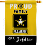 Proud Family Soldier - Military Americana Vertical Impressions Decorative Flags HG108462 Made In USA