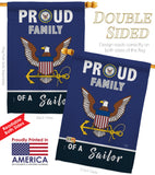 Proud Family Sailor - Military Americana Vertical Impressions Decorative Flags HG108463 Made In USA