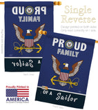 Proud Family Sailor - Military Americana Vertical Impressions Decorative Flags HG108463 Made In USA