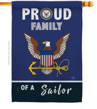 Proud Family Sailor - Military Americana Vertical Impressions Decorative Flags HG108463 Made In USA