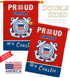 Proud Family Coastie - Military Americana Vertical Impressions Decorative Flags HG108465 Made In USA