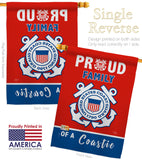 Proud Family Coastie - Military Americana Vertical Impressions Decorative Flags HG108465 Made In USA