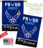 Proud Family Airman - Military Americana Vertical Impressions Decorative Flags HG108466 Made In USA