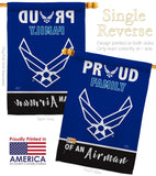 Proud Family Airman - Military Americana Vertical Impressions Decorative Flags HG108466 Made In USA