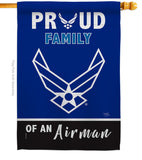 Proud Family Airman - Military Americana Vertical Impressions Decorative Flags HG108466 Made In USA