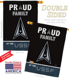 Proud Family USSF - Military Americana Vertical Impressions Decorative Flags HG108467 Made In USA