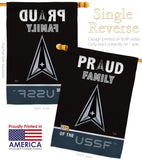 Proud Family USSF - Military Americana Vertical Impressions Decorative Flags HG108467 Made In USA