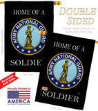 Home of National Guard Soldier - Military Americana Vertical Impressions Decorative Flags HG108468 Made In USA