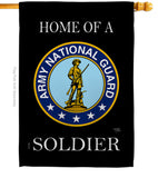 Home of National Guard Soldier - Military Americana Vertical Impressions Decorative Flags HG108468 Made In USA