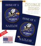 Home of Seabees Sailor - Military Americana Vertical Impressions Decorative Flags HG108469 Made In USA