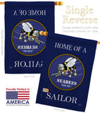 Home of Seabees Sailor - Military Americana Vertical Impressions Decorative Flags HG108469 Made In USA