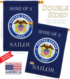 Home of Navy Sailor - Military Americana Vertical Impressions Decorative Flags HG108471 Made In USA