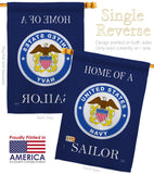 Home of Navy Sailor - Military Americana Vertical Impressions Decorative Flags HG108471 Made In USA