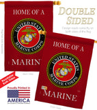 Home of Marine Corps - Military Americana Vertical Impressions Decorative Flags HG108473 Made In USA