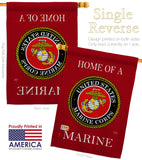 Home of Marine Corps - Military Americana Vertical Impressions Decorative Flags HG108473 Made In USA