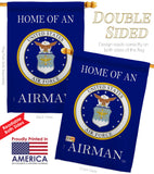 Home of Airman - Military Americana Vertical Impressions Decorative Flags HG108475 Made In USA