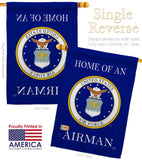 Home of Airman - Military Americana Vertical Impressions Decorative Flags HG108475 Made In USA