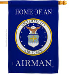 Home of Airman - Military Americana Vertical Impressions Decorative Flags HG108475 Made In USA