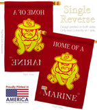 Home of Marine Dog - Military Americana Vertical Impressions Decorative Flags HG108476 Made In USA