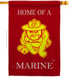 Home of Marine Dog - Military Americana Vertical Impressions Decorative Flags HG108476 Made In USA