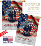 US Veterams - Military Americana Vertical Impressions Decorative Flags HG108486 Made In USA