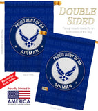 Proud Aunt Airman - Military Americana Vertical Impressions Decorative Flags HG108487 Made In USA