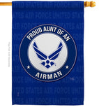 Proud Aunt Airman - Military Americana Vertical Impressions Decorative Flags HG108487 Made In USA