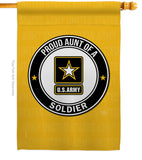 Proud Aunt Soldier - Military Americana Vertical Impressions Decorative Flags HG108488 Made In USA