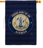 Air Force Proud Aunt Airman - Military Americana Vertical Impressions Decorative Flags HG108489 Made In USA