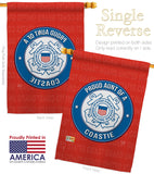 Proud Aunt Coastie - Military Americana Vertical Impressions Decorative Flags HG108490 Made In USA