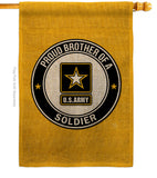 Proud Brother Soldier - Military Americana Vertical Impressions Decorative Flags HG108497 Made In USA