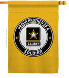 Proud Brother Soldier - Military Americana Vertical Impressions Decorative Flags HG108497 Made In USA