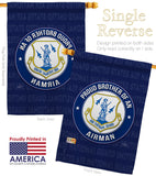 Air Force Proud Brother Airman - Military Americana Vertical Impressions Decorative Flags HG108498 Made In USA