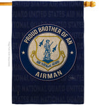 Air Force Proud Brother Airman - Military Americana Vertical Impressions Decorative Flags HG108498 Made In USA