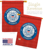 Proud Brother Coastie - Military Americana Vertical Impressions Decorative Flags HG108499 Made In USA