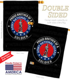 Army Proud Brother Soldier - Military Americana Vertical Impressions Decorative Flags HG108501 Made In USA